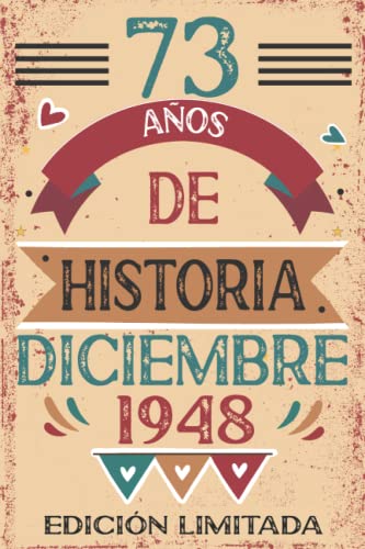 Comprar 73 Años De Historia Diciembre 1948: 73 años. Libro visitas cuaderno 110 páginas felicitaciones idea regalo regalo Para la esposa novia Cumpleaños mujer La madre Top Precio 2025 | regaloscumple.com