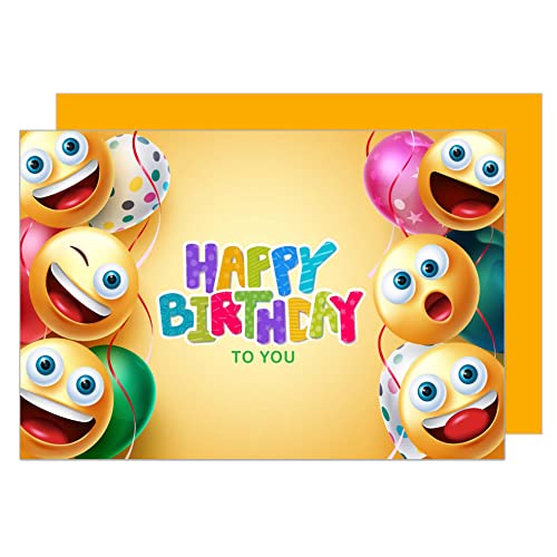 Comprar Edition Seidel Tarjeta felicitación cumpleaños premium con sobre tarjeta felicitación Billet Happy Birthday Humor divertido hombre mujer adolescente niño niña emoji Smiley Catálogo (G3499 SW023) Ofertas 2024 | regaloscumple.com