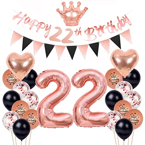 Consigue ahora 22 Años Decoracion Cumpleaños Mujer 22 Cumpleaños Deco Rosa Oro Negro Globo 22 Cumpleaños Rosa Oro 22 Cumpleaños Rosa Oro Regalos Negro Decoracion Cumpleaños Deco 22 Año Globo 22 Cumpleaños Fiesta Deco Top Precio 2024 | regaloscumple.com