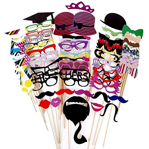 Consigue ahora Foonii - 76 Palitos Multicolor para Manualidades con Formas Gafas Bigote Labios Pajarita Sombrero; para Fotos Bodas navidades cumpleaños BlackFriday Otras Fiestas Ofertas 2024 | regaloscumple.com