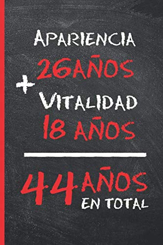 Comprar 44 AÑOS EN TOTAL: REGALO DE CUMPLEAÑOS ORIGINAL Y DIVERTIDO PARA HOMBRE Y MUJER | Ideas Aniversario Día San Valentín | Diario Personal Cuaderno Notas Libreta Apuntes Promoción o Agenda. Top Precio 2024 | regaloscumple.com