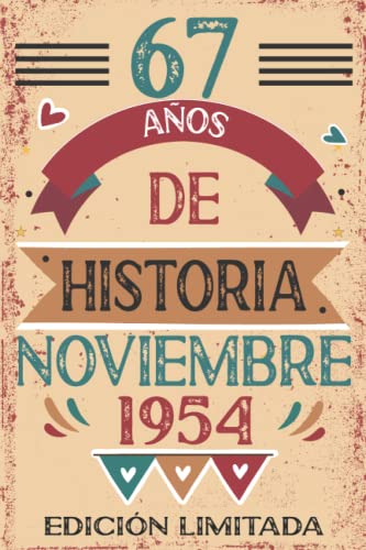 Comprar 67 Años De Historia Noviembre 1954: 67 años. Libro BlackFriday visitas cuaderno 110 páginas felicitaciones idea regalo regalo Para la esposa novia mujer La madre Ofertas 2024 | regaloscumple.com