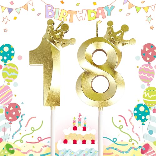 Consigue ahora Begpoee Velas Cumpleaños 18 Años Velas 18 Cumpleaños Originales Vela De Feliz Regalos Cumpleaño 3D Velas De 18 Cumpleaños Velas Cumpleaños Numeros Para Fiestas De Cumpleaños Bodas Aniversarios(Oro) Ofertas 2024 | regaloscumple.com