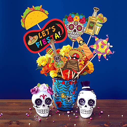 Top Precios ZOOMPIL Fiesta Mexicana Photo Booth Props 24 Piezas Mexican Carnival