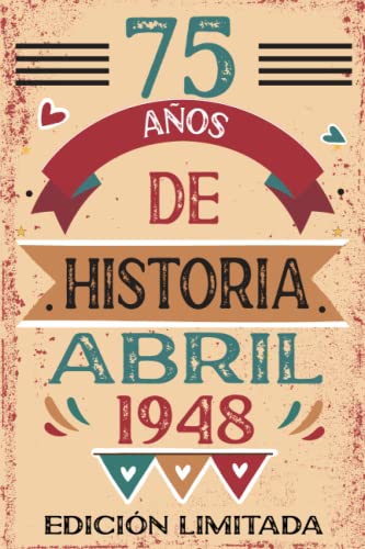 Consigue ahora 75 Años De Historia Abril Navidad 1948: Libro visitas cuaderno 110 páginas felicitaciones idea regalo regalo Para la esposa novia mujer La madre Top Precio 2023 | regaloscumple.com