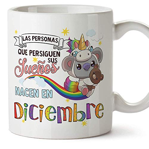 Comprar MUGFFINS Taza Regalos Cumpleaños Koala mes Diciembre - Detalles Desayuno Feliz Cumpleaños/Aniversario. Cerámica 350 mL Rebajas 2024 | regaloscumple.com