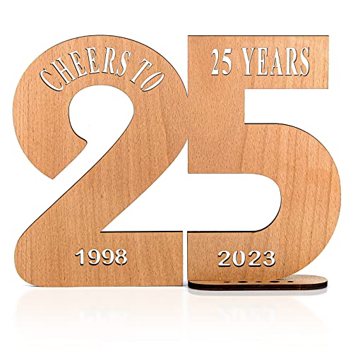Oferta Giftota 2023 felicitacion años Regalos Aniversario Regalos DIY Originales Cartel Madera Visitas 1998-2023(25th)