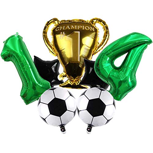 Comprar DIWULI Cumpleaños Futbol 14 Cumpleaños Años - Decoración Cumpleaños Futbol Copa Globos Futbol Globo Numero 14 Verde Grande Decoracion Futbol Cumpleaños Niño Globos Cumpleãnos 14 Años Niño Fiesta Fútbol Top Precio 2023 | regaloscumple.com