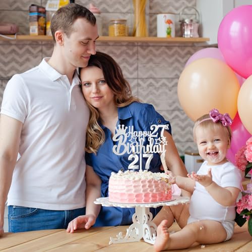 Oferta Flash Vela plateada para tarta de cumpleaños número 25, vela fiesta con decoración tarta, niños, niñas, hombres y mujeres, aniversario