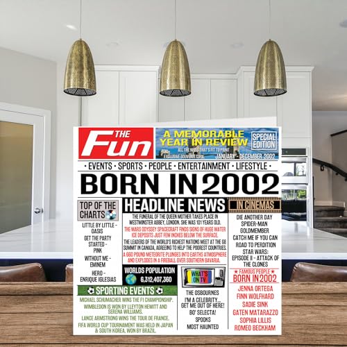 Ofertas Cumpleaños 22 y periódico en tarjeta 22 hijo, primo, retro, In 145 x mm, de