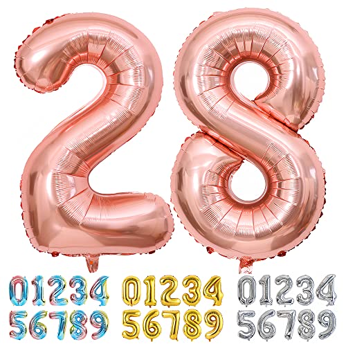 Consigue ahora Ponmoo Foil Globo Número 28 82 Oro Rosa Gigante Numeros 0 1 2 3 4 5 6 7 8 9 10-19 20-29 30 Navidad 40 50 60 70 80 90 100 Grande Globos para La Boda Aniversario Globo Cumpleaños Fiesta Decoración Rebajas 2025 | regaloscumple.com