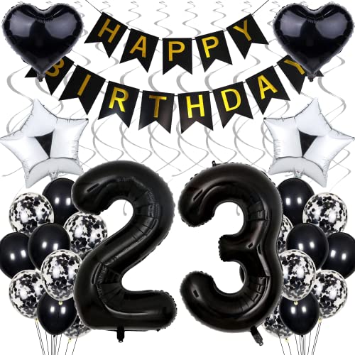 Consigue ahora Globo 23 decoraciones cumpleaños cumpleaños negro 23 años hombres decoraciones fiesta en blanco y negro 23 Regalos cumpleaños mujeres hombres plata decoraciones cumpleaños 23 años mujeres 23 dec Ofertas 2024 | regaloscumple.com