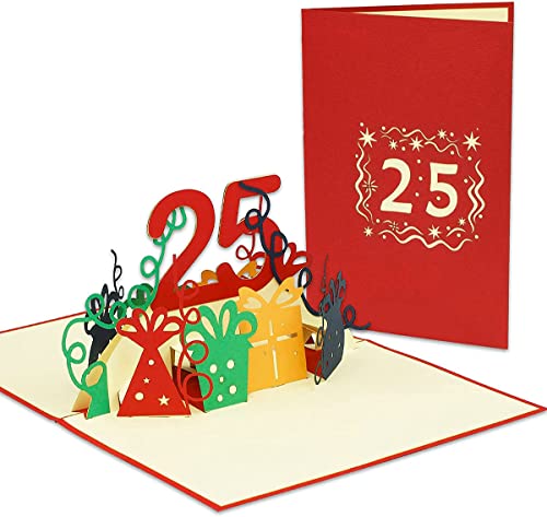 Comprar LINPOPUP® LIN17532 tarjeta POP UP – Tarjeta cumpleaños 3D para 25 cumpleaños – Navidad Tarjeta aniversario – Tarjeta felicitación – Tarjeta plegable sorpresa con efecto 3D N286 Ofertas 2024 | regaloscumple.com