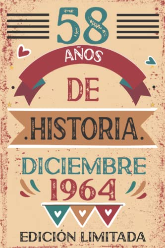 Consigue ahora 58 Años De Historia Diciembre 1964: Libro visitas cuaderno 110 páginas felicitaciones idea Regalos regalo regalo Para la esposa novia mujer La madre Top Precio 2024 | regaloscumple.com