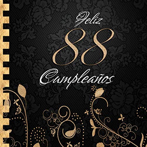 Consigue ahora Feliz 88 Cumpleaños: Libro Visitas I Elegante Encuadernación en Oro y Negro I Promoción Para 90 personas I Para Deseos escritos y las Fotos más bellas I Idea regalo 88 años Top Precio 2025 | regaloscumple.com