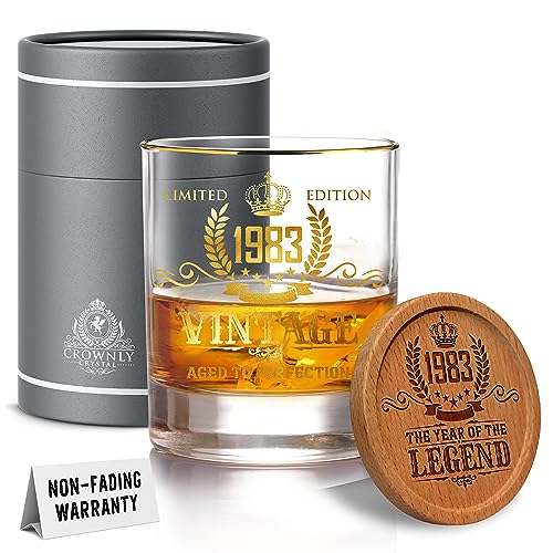 Comprar Kies®GIFT Oro 1983 Vasos Whisky Cristal Regalos Originales Para Mujer Hombre Feliz Catálogo Cumpleaños Taza Personalizada Regalo Original Ideas De Regalos Para Hombres 40 Años cumpleaños Decoración Ofertas 2024 | regaloscumple.com