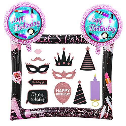 Comprar Hocadon Kit Accesorios Cabina Fotos para Cumpleaños Marco Cabina Fotos con Accesorios Marco Inflable para Selfies Accesorios Fiesta para BlackFriday Niñas y Mujeres (Rosa Negra) Ofertas 2024 | regaloscumple.com