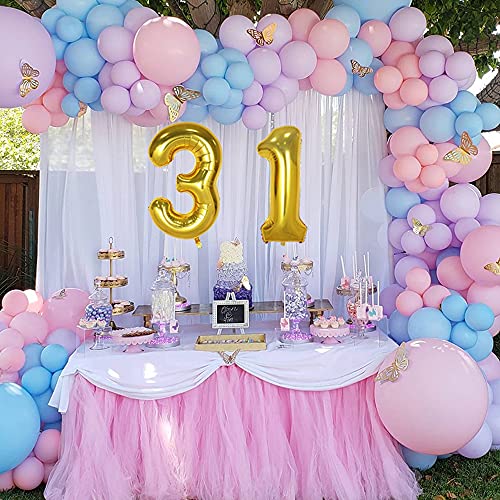 Ofertas 2 globos numeros 31 años Number globo número 31 Dorado