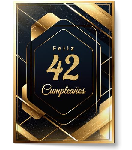 Consigue ahora Cheerset Postal Feliz Ideas para regalar Cumpleaños para Hombre o Mujer - Grande A4 21x30 cm con Mucho Espacio para Escribir - Incluye sobre (42 Años) Top Precio 2025 | regaloscumple.com