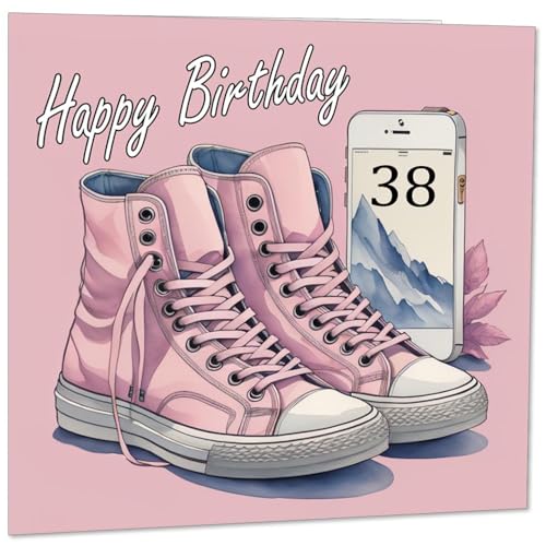 Comprar Tarjeta cumpleaños 38 para mujeres tarjetas cumpleaños para niñas para hija 38 años treinta y ocho treinta y ocho años rosa hermana Ideas para regalar amiga sobrina nieta Top Precio 2025 | regaloscumple.com