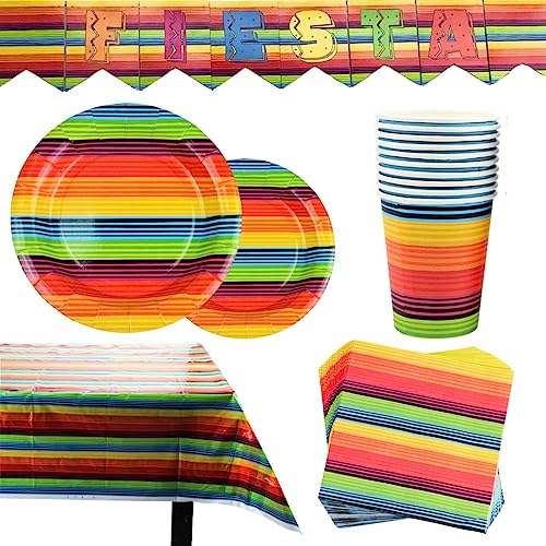Consigue ahora Kompanion Set Fiesta Mexicana - Kit 102 Piezas con Pancarta Platos Vasos Servilletas Mantel - Sirve para 25 Personas Navidad Ideal para Fiestas Cumpleaños y Celebraciones Temáticas Rebajas 2024 | regaloscumple.com