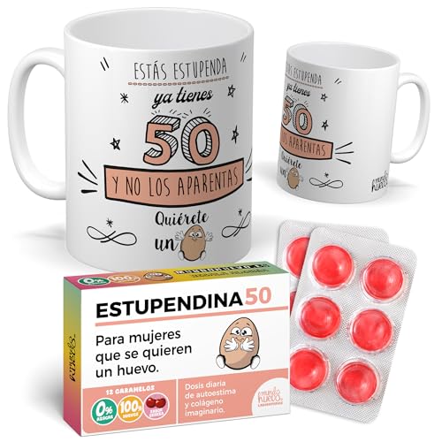 Consigue ahora Mundohuevo Taza Cerámica Ya tienes 50 y no los BlackFriday aparentas Ofertas 2024 | regaloscumple.com