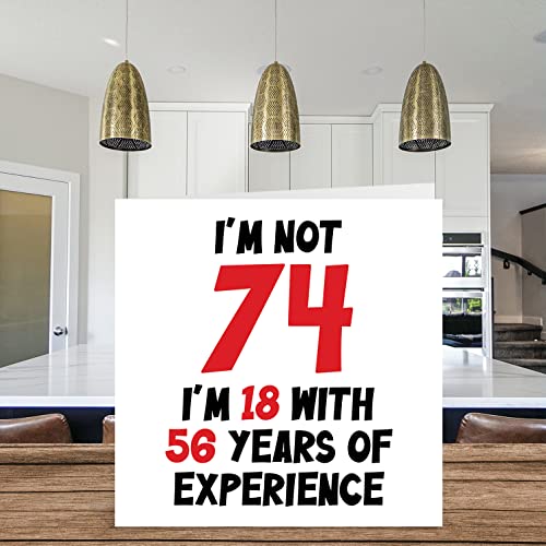 Dónde comprar en España Tarjeta 74 y con en «Not I'm With Years divertida felicitación cumpleaños papá, abuela, mm 145 tarjetas broma