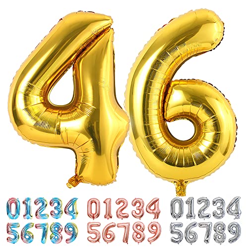 Comprar Ponmoo Foil Globo Número BlackFriday 46 64 Dorado Gigante Numeros 0 1 2 3 4 5 6 7 8 9 10-19 20-29 30-39 40-49 50-60-70-80-90-100 Grande Globos para La Boda Aniversario Globo Cumpleaños Fiesta Decoración Top Precio 2024 | regaloscumple.com