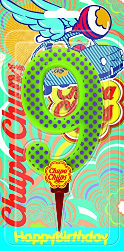 Comprar Cereria Giorgio ch00002 _ 69 vela Cumpleaños gigante Chupa Chups Regalos Número 9 con soporte Top Precio 2025 | regaloscumple.com