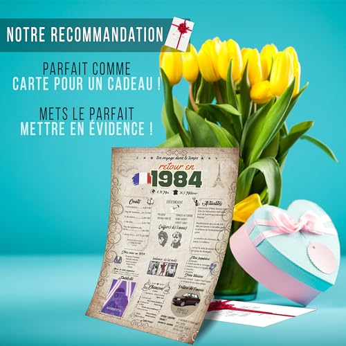 Ofertas Volver 1984 cumpleaños Regalo cumpleaños Idea cumpleaños | 40 | cumpleaños 40 mujer Tarjeta 40