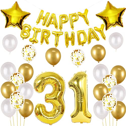 Consigue ahora Globos para el 31 cumpleaños hombre decoración dorada globos 31 años decoración cumpleaños para hombre juego decoración cumpleaños 31 años juego Ideas para regalar decoración para hombre 31 Top Precio 2024 | regaloscumple.com