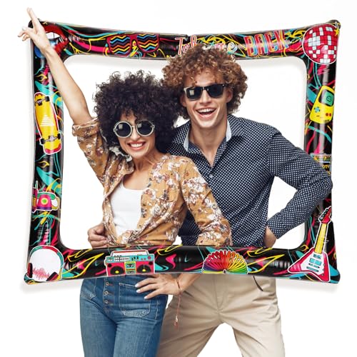 Consigue ahora BETESSIN 70x63cm Regalos Globo Fiesta Años 80 y 90 Globo Inflable Photocall los Años 80 y 90 Decoración Globo para Fiesta los Años 80 y 90 Fiesta Cumpleaños Top Precio 2025 | regaloscumple.com