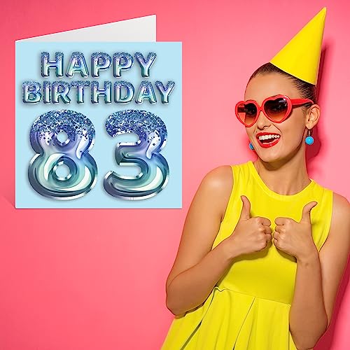 Mejores precios Tarjeta número hombres, fiesta purpurina tarjetas cumpleaños 83 gran abuelo, abuelo, 145 x mm,