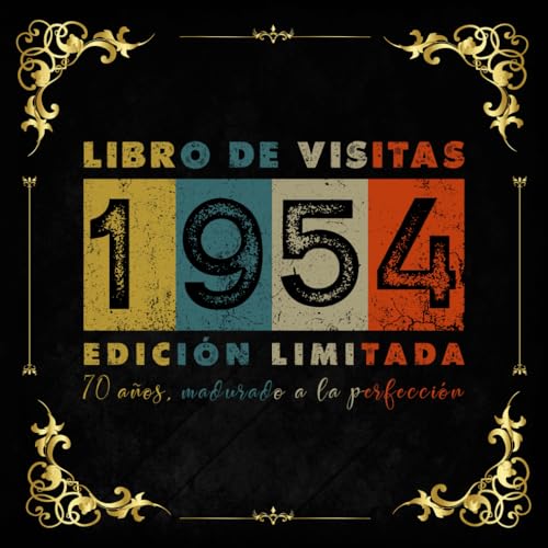 Consigue ahora Libro visitas 70 años 1954 vintage: Regalos 120 páginas en blanco con espacio para fotos y mensajes invitados. Top Precio 2024 | regaloscumple.com
