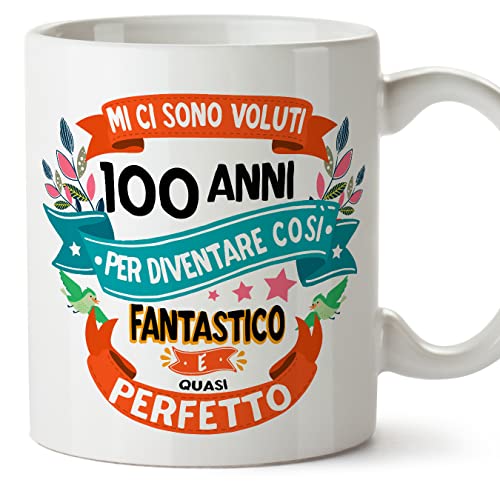 Comprar MUGFFINS Tazas 100 Cumpleaños - En Italiano - Mi Navidad ci sono voluti 100 anni per diventare cosi fantastico - 11 oz - Regalo original y divertido Ofertas 2024 | regaloscumple.com