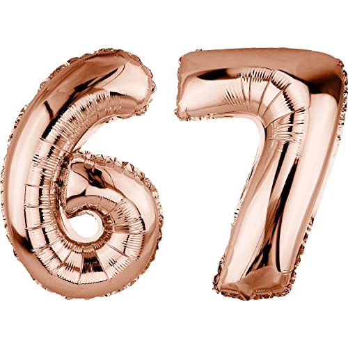 Comprar DekoRex Globo papel aluminio BlackFriday oro rosa 82 cm decoración para cumpleaños aniversario boda (número 67) Ofertas 2025 | regaloscumple.com