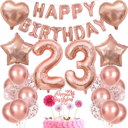 Consigue ahora Decoración 23 cumpleaños mujer pastel decoración 23 cumpleaños mujer decoración regalo para Promoción 23 cumpleaños mujer oro rosa cumpleaños 23 mujer 23 años cumpleaños decoración globo 23 cumpleaños 23 años m Rebajas 2023 | regaloscumple.com