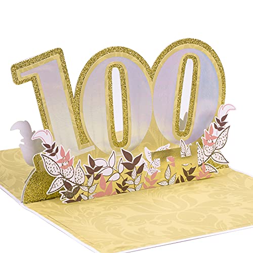 Consigue ahora Holijolly Pop Up Tarjeta De Cumpleaños Número 100 - Promoción Tarjeta De Cumpleaños Del Centenario Emergente 3D Tarjeta De Aniversario - 15 X 20 Cm Rebajas 2024 | regaloscumple.com