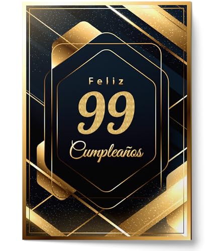 Consigue ahora Cheerset Postal Feliz Cumpleaños para Hombre o Mujer - Grande A4 21x30 cm con Mucho Espacio para Escribir - Incluye Cumpleaños sobre (99 Años) Top Precio 2024 | regaloscumple.com