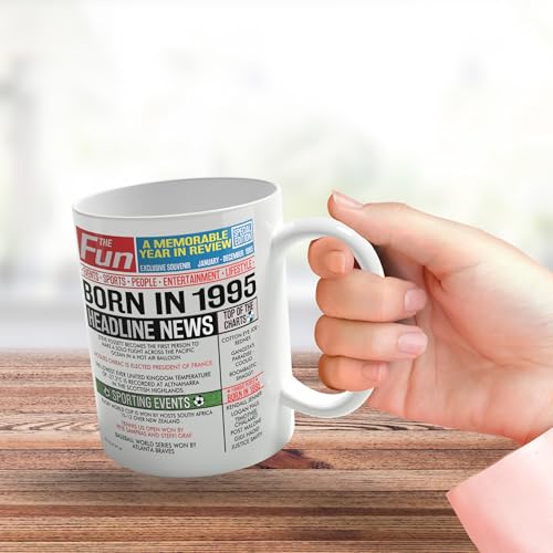 Ofertas en regaloscumple.com Stuff4 café 30 hombres mujeres, texto inglés in (nacido 1995), cumpleaños, feliz hijo, primo,