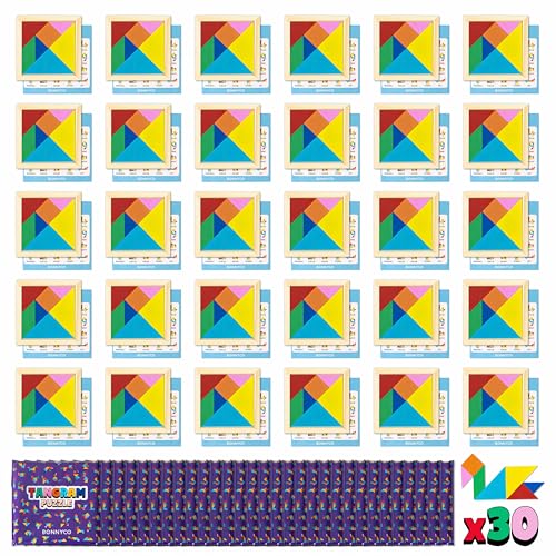 Comprar BONNYCO Tangram Infantil Pack 30 Regalos Cumpleaños Niños Colegio BlackFriday Detalles Cumpleaños Niños Relleno Piñata Cumpleaños Infantil Rompecabezas Niños Regalitos Cumpleaños Invitados Niños Ofertas 2024 | regaloscumple.com