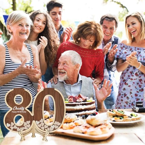 Mejores precios Libro de invitados de 55 cumpleaños personalizado alternativo de madera