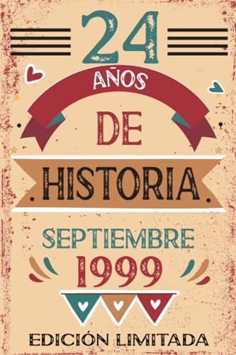 Comprar 24 Años De Historia Septiembre 1999: Libro visitas cuaderno 110 páginas felicitaciones idea regalo Navidad regalo Para la esposa novia mujer La madre Top Precio 2024 | regaloscumple.com