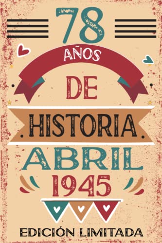 Comprar 78 Años De Historia Abril 1945: Libro visitas cuaderno Navidad 110 páginas felicitaciones idea regalo regalo Para la esposa novia mujer La madre Rebajas 2024 | regaloscumple.com