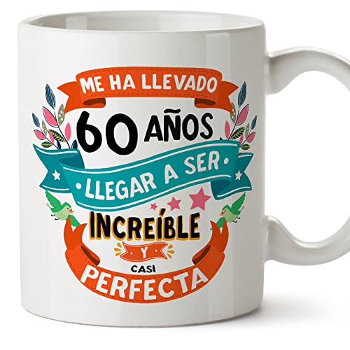 Consigue Cumpleaños ahora MUGFFINS Tazas 60 Cumpleaños - En Español - Me ha llevado 60 años llegar a ser increíble - 11 oz - Regalo original y divertido Rebajas 2024 | regaloscumple.com