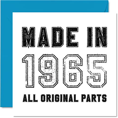 Comprar Tarjeta 58 cumpleaños para hombres y mujeres hecha en 1965 todas las piezas originales divertida tarjeta Regalos 58 cumpleaños para abuelo abuela mamá papá tarjetas felicitación humorísticas 145 mm x 145 mm Ofertas 2025 | regaloscumple.com