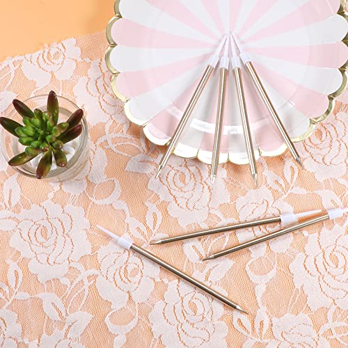 Mejores precios LUTER Metálico Velas   Tarta Cumpleaños Originales Oro Champagne Velas   Pastel Cirios con Portavelas para la Decoración del Banquete   Boda   Cumpleaños (48 Piezas)