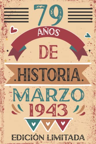 Comprar 79 Años De Historia Marzo 1943: 79 años. Libro visitas cuaderno 110 páginas felicitaciones idea regalo regalo Para la esposa novia Regalos mujer La madre Ofertas 2025 | regaloscumple.com