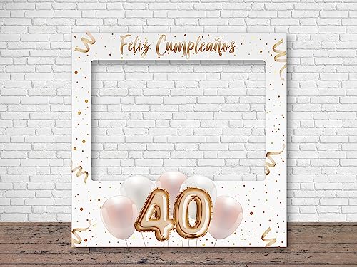 Comprar Photocall Feliz 40 Cumpleaños | 80 x 80 cm | Regalos para Cumpleaños | Photocall Económico y Original | Promoción Ideas para Regalos | Regalos Personalizados Cumpleaños Rebajas 2023 | regaloscumple.com