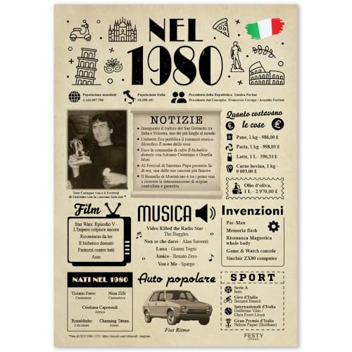 Oferta Ideas 45 cumpleaños y - felicitación años y - decoraciones 45 boda adornos 1980 Regalos